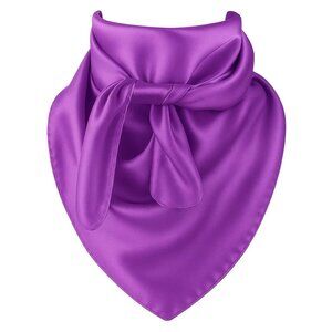 Purple Wild Rag Large Scarf 23x23" Satin Western Accessory Cowgirl or Cowboy